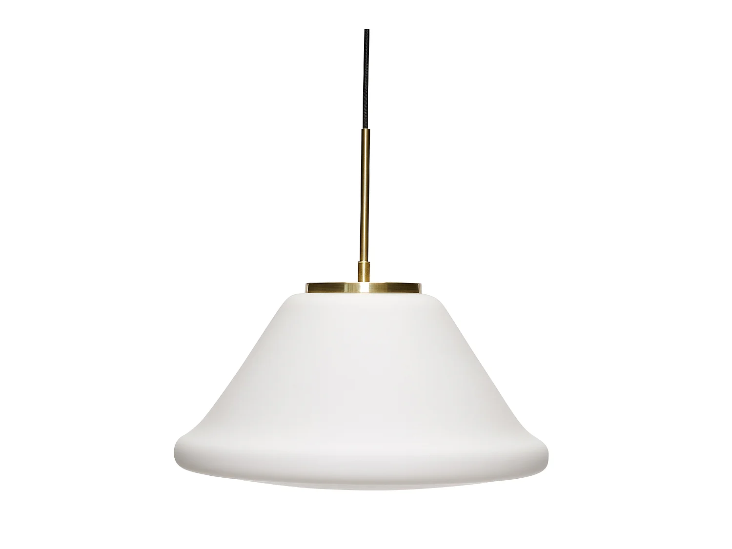 Hübsch Suspension Triangulaire Verre Blanc MUSE