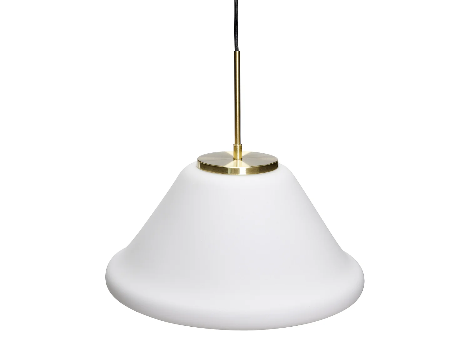 Hübsch Suspension Triangulaire Verre Blanc MUSE
