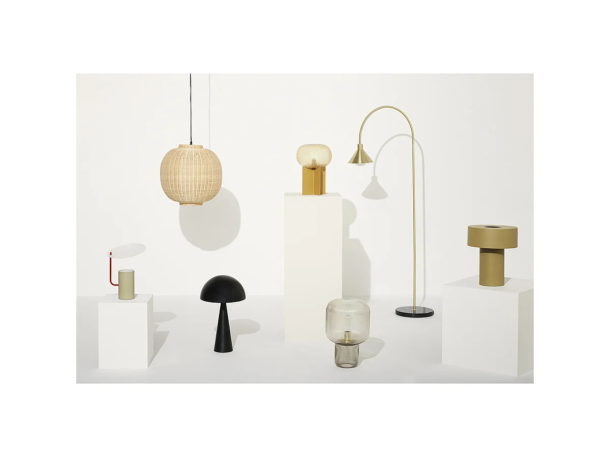 Hübsch Suspension Rond Naturel CHAND