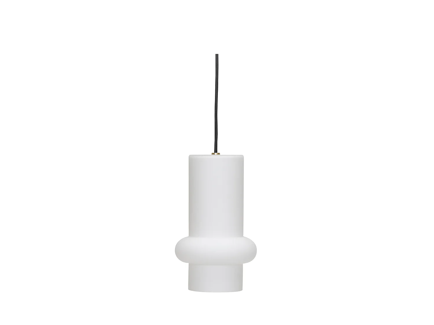 Hübsch Suspension Down Verre Blanc Mat PILULE