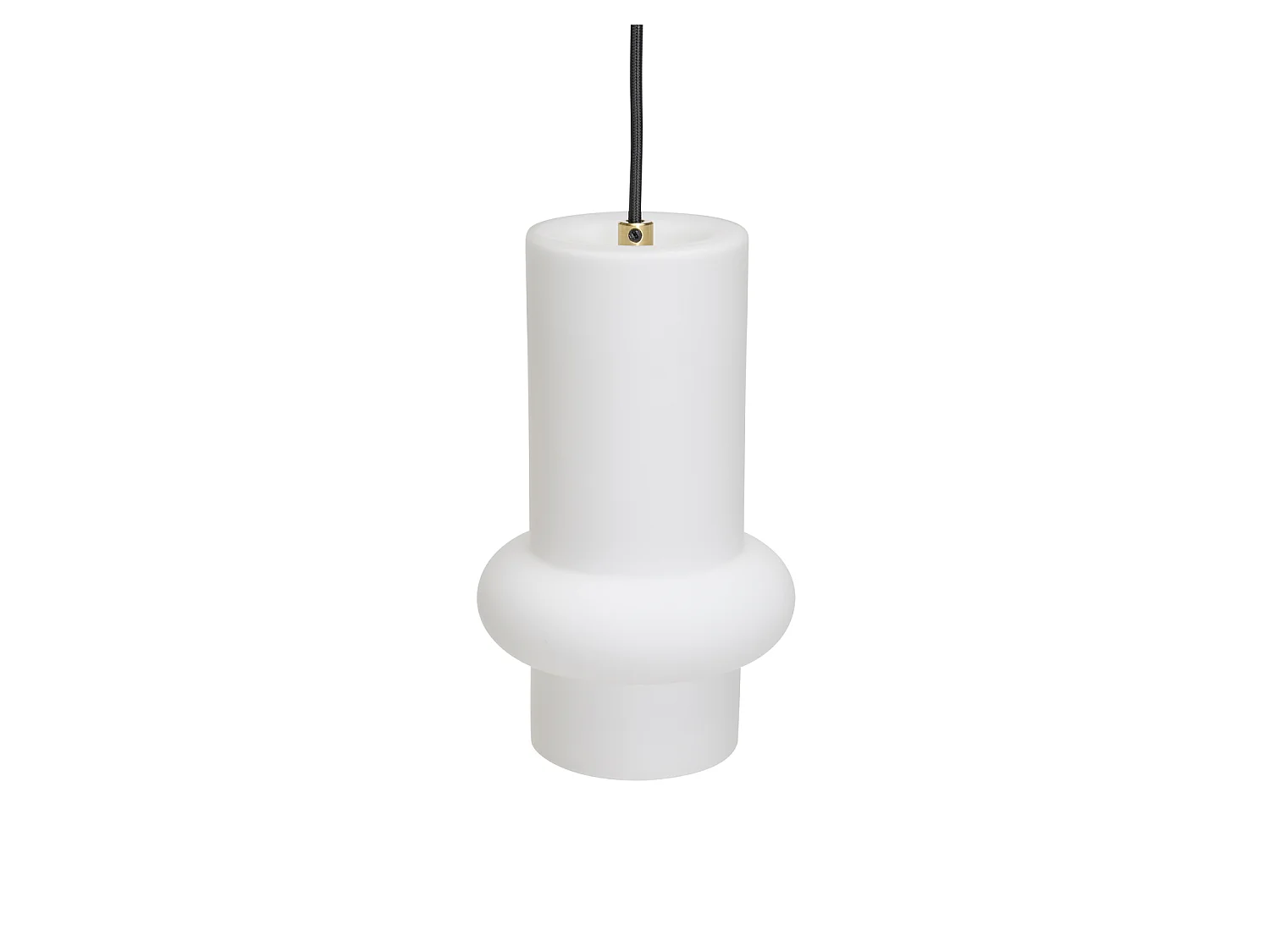 Hübsch Suspension Down Verre Blanc Mat PILULE