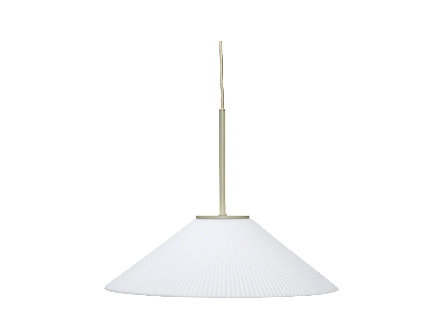 Hübsch Suspension Verre Blanc/Sable SOLID