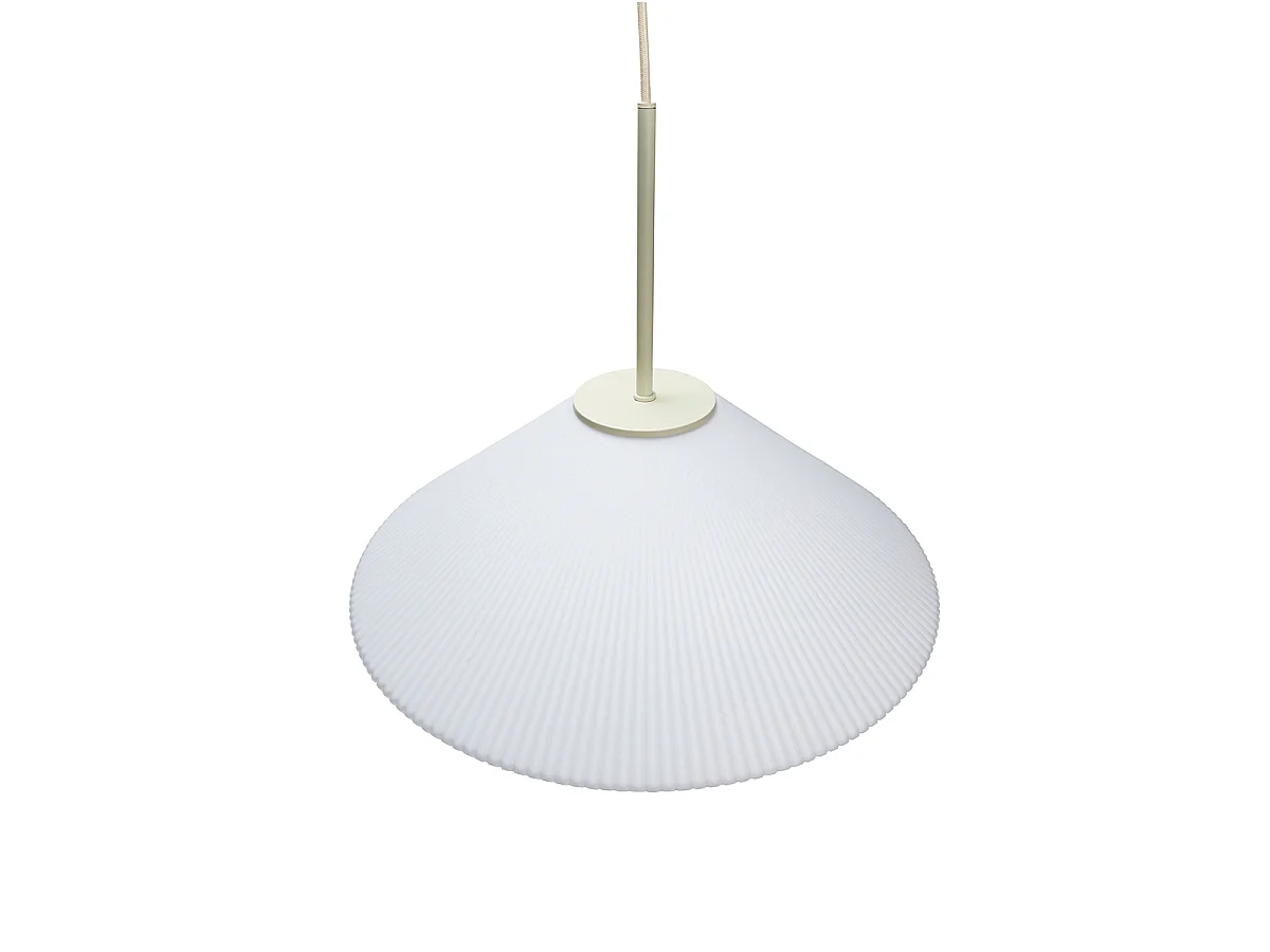 Hübsch Suspension Verre Blanc/Sable SOLID