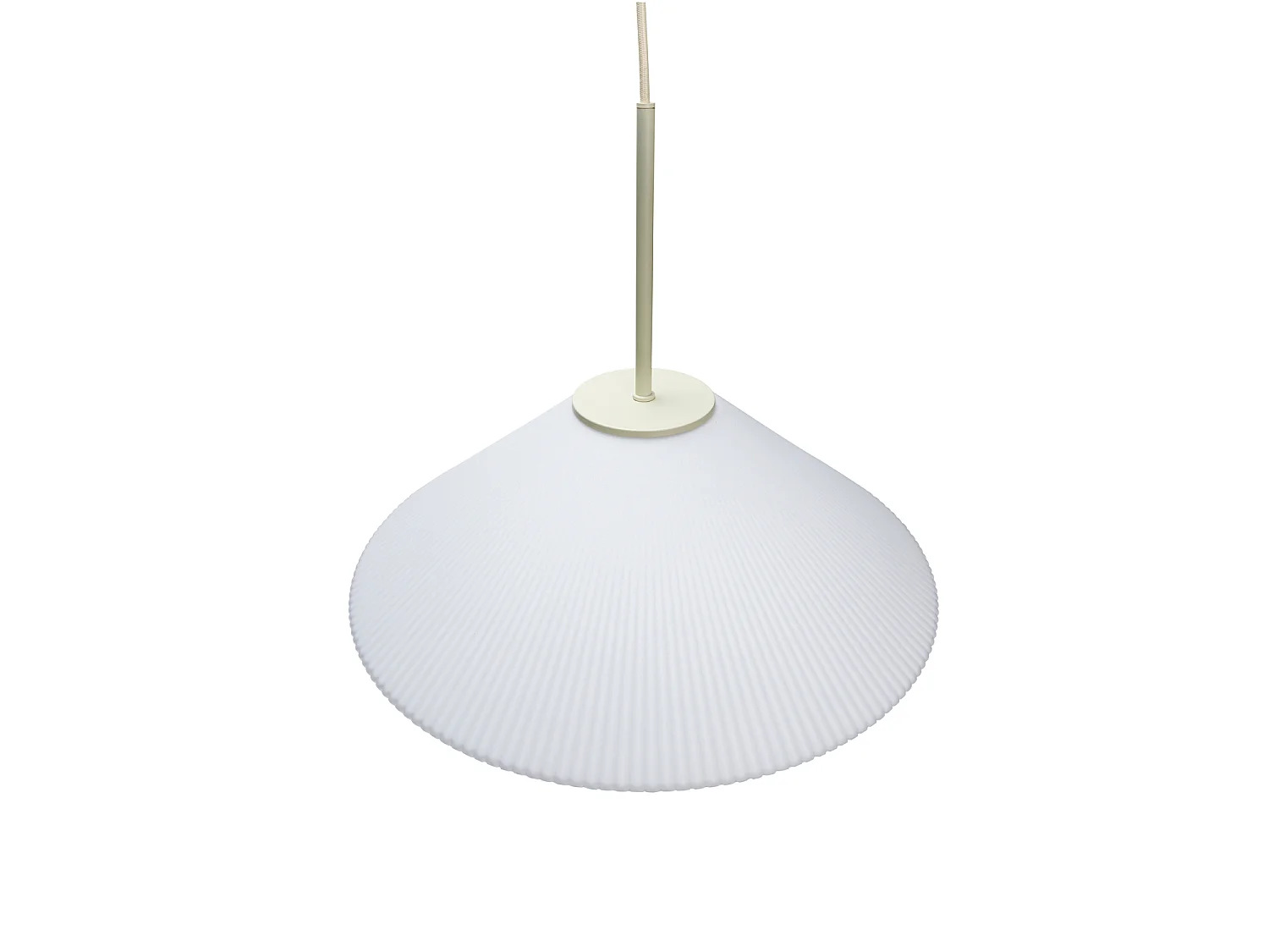 Hübsch Suspension Verre Blanc/Sable SOLID