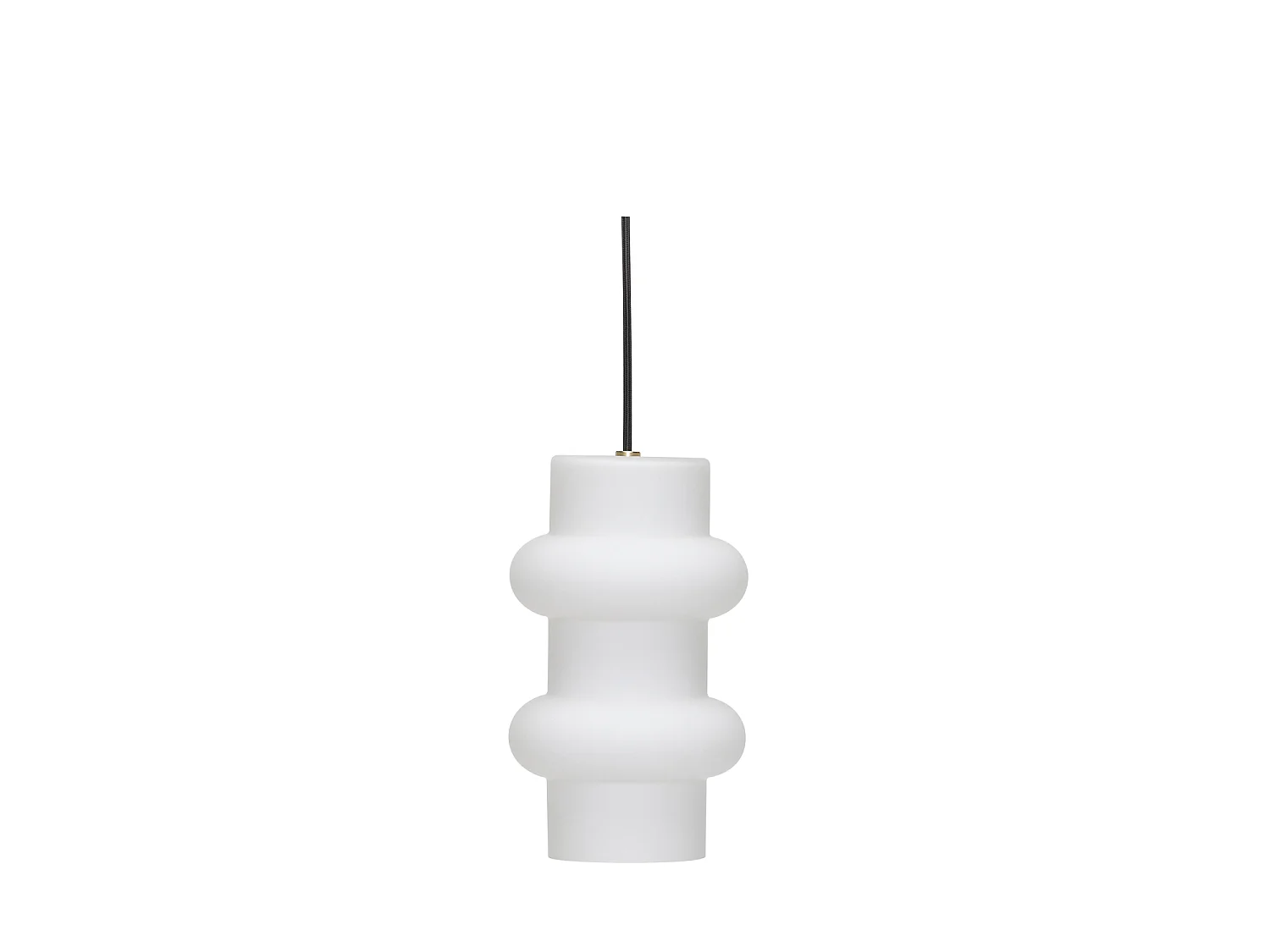 Hübsch Suspension Double Verre Blanc Mat PILULE