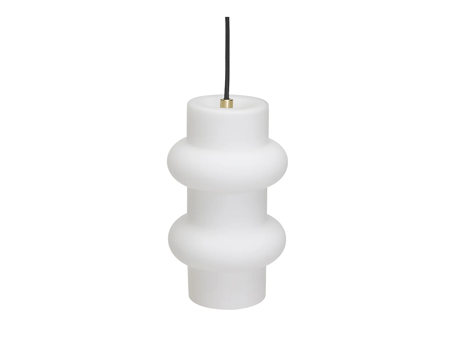 Hübsch Suspension Double Verre Blanc Mat PILULE