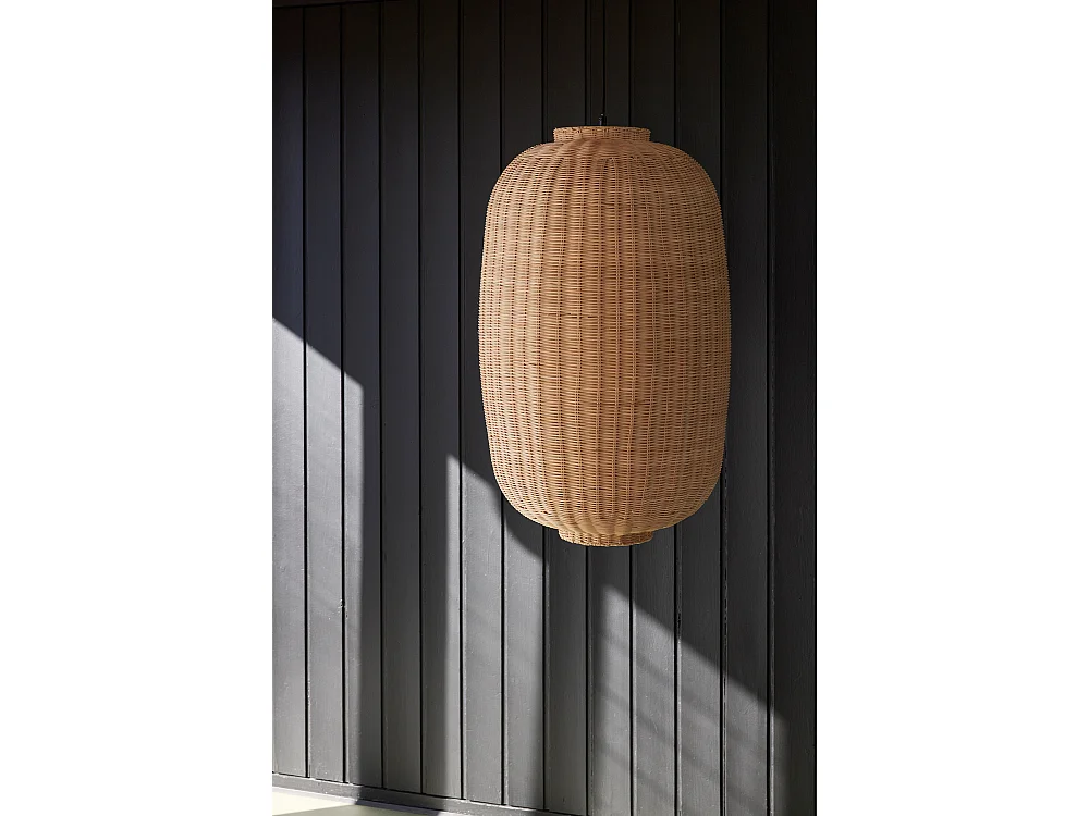 Hübsch Suspension Ovale Rattan Natural CHAND