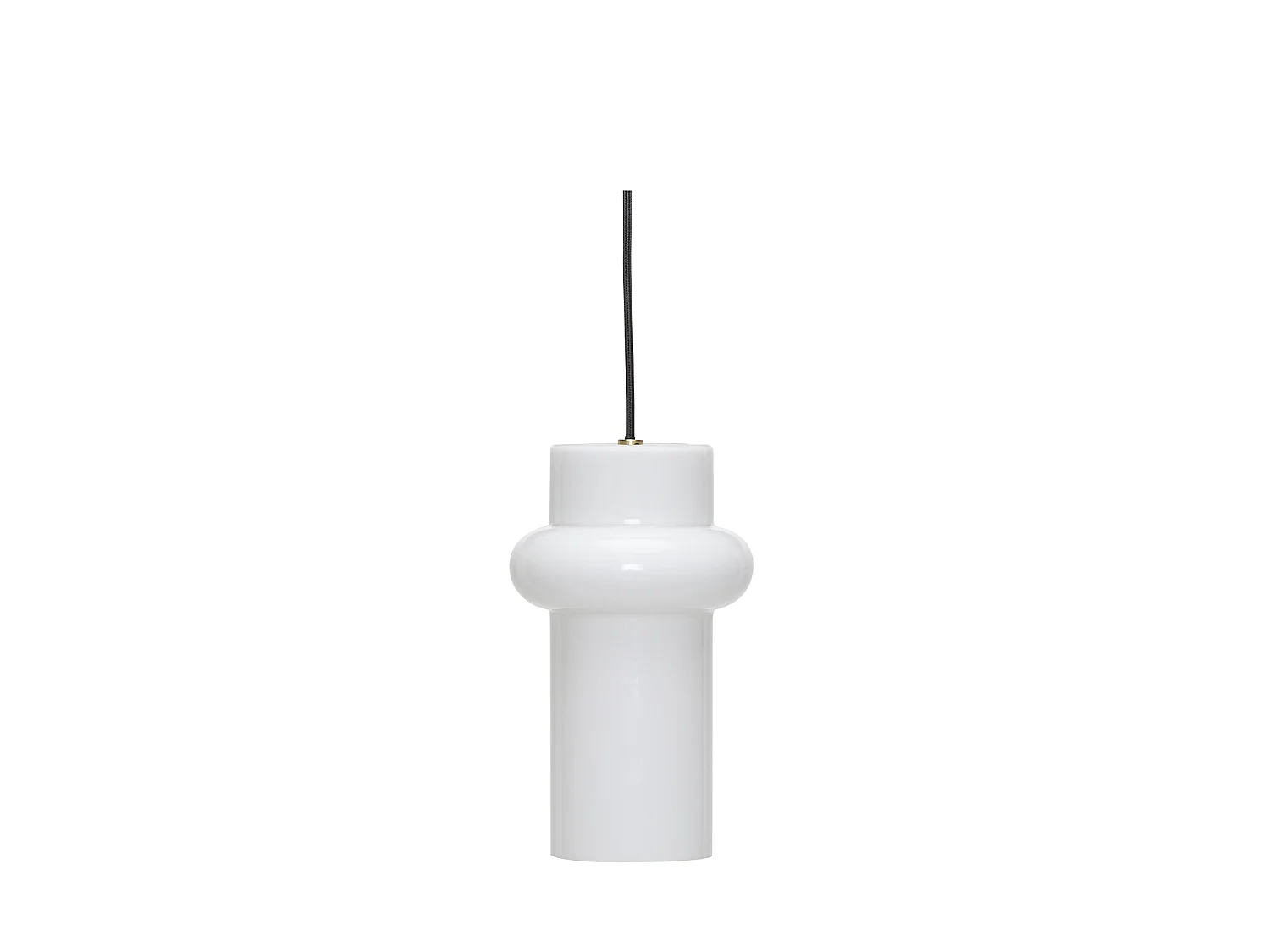 Hübsch Suspension Montée Verre Shiny White PILULE