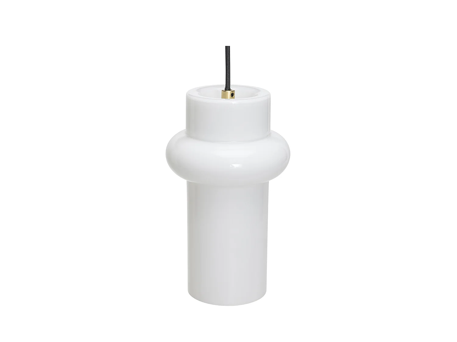 Hübsch Suspension Montée Verre Shiny White PILULE
