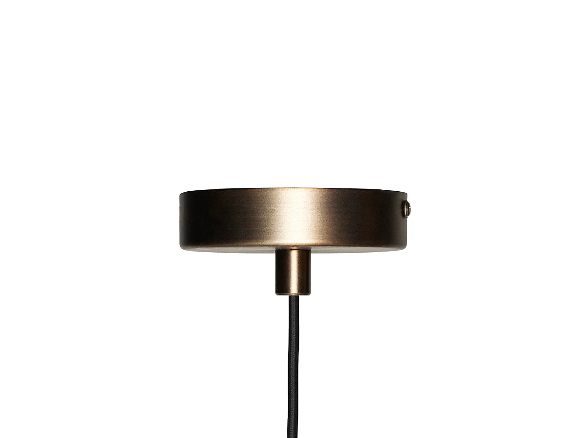 Hübsch Suspension  Contrast Laiton brossé Verre blanc