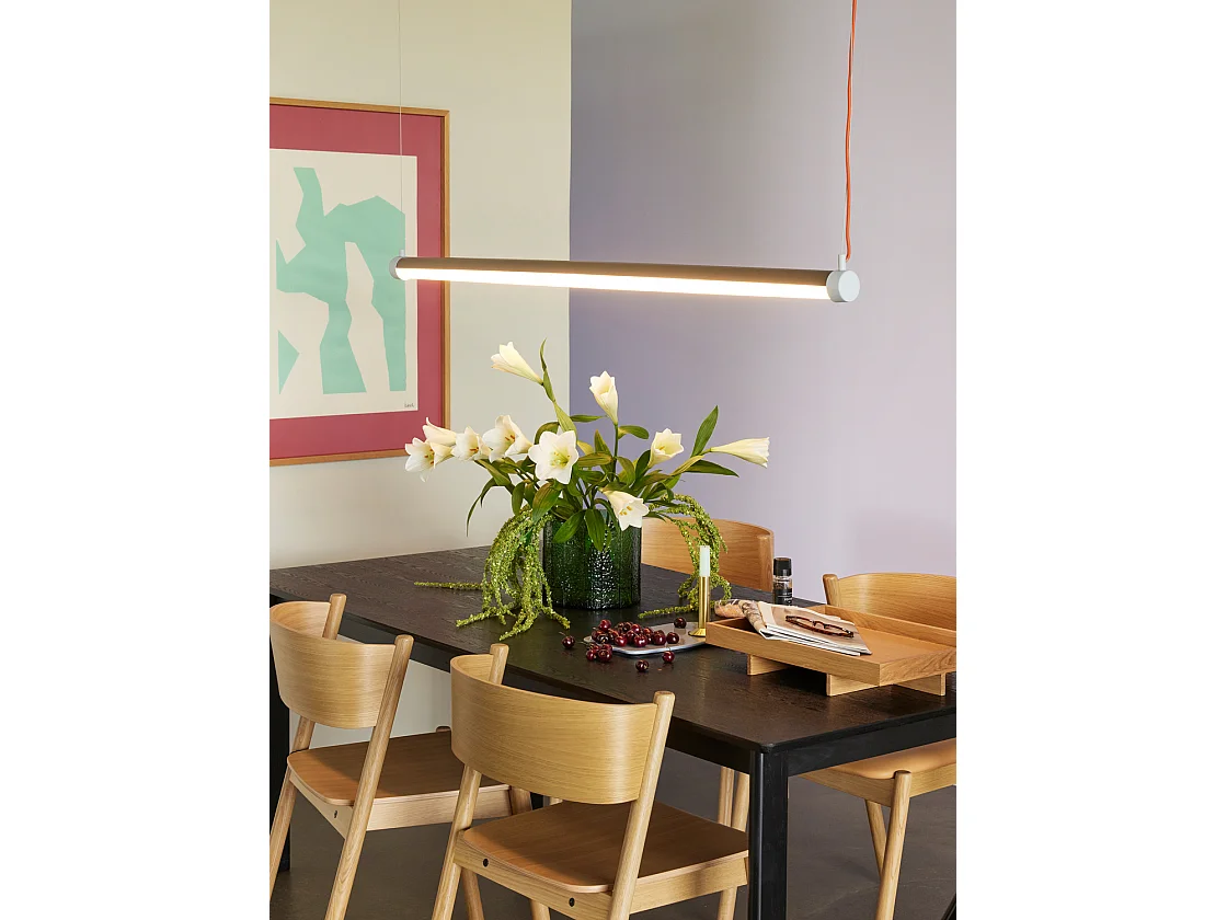 Hübsch Suspension L 152cm Aluminium Marron/bleu/orange INTERPLAY