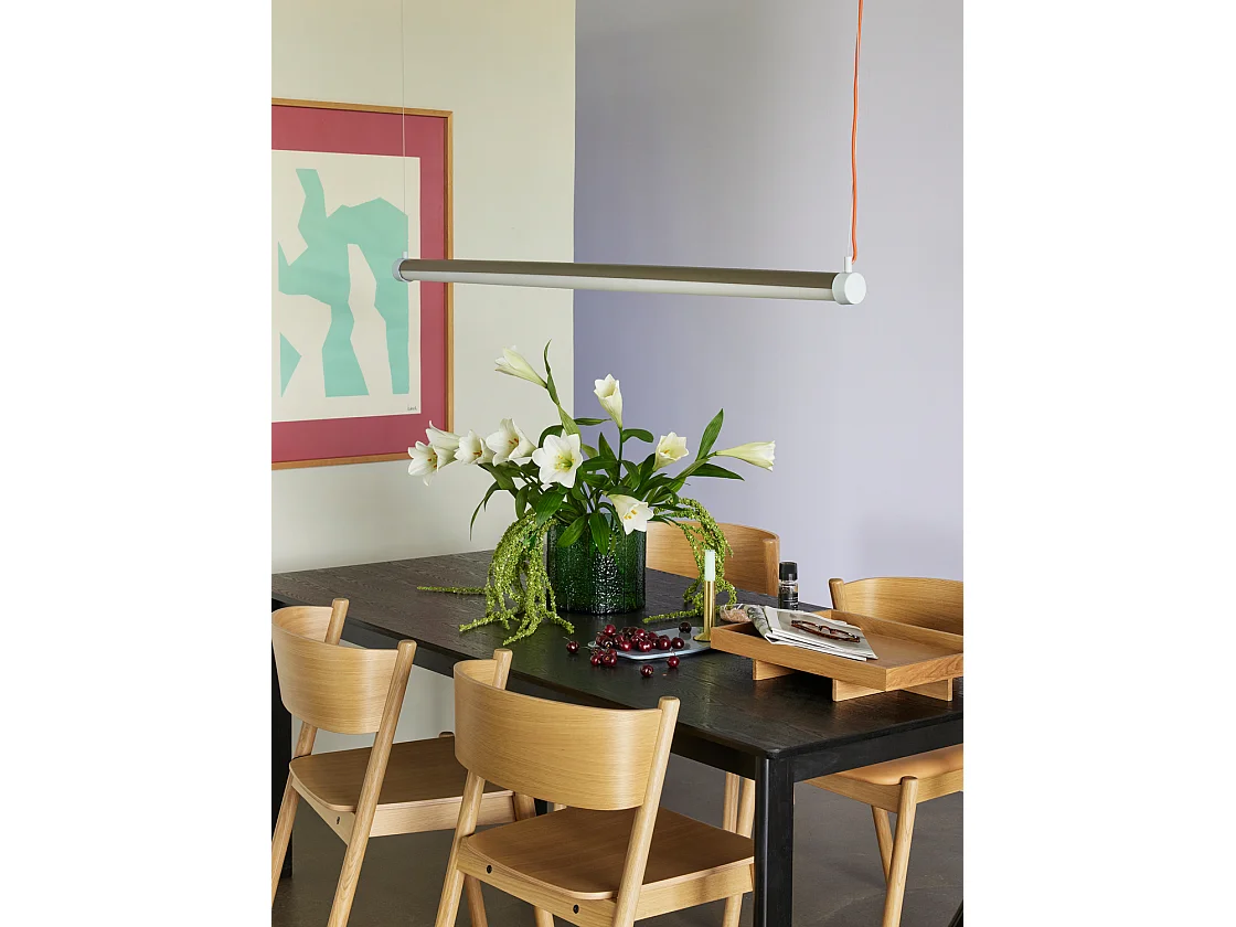 Hübsch Suspension L 152cm Aluminium Marron/bleu/orange INTERPLAY