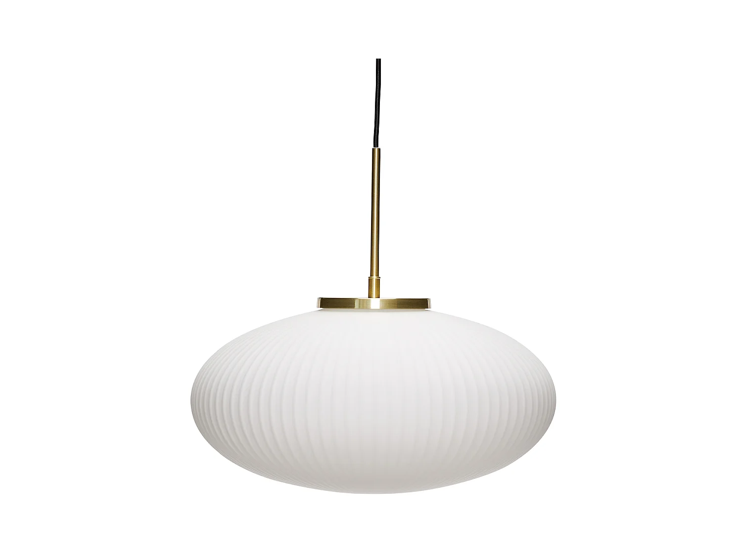 Hübsch Suspension Ellipse Verre Blanc SERENE