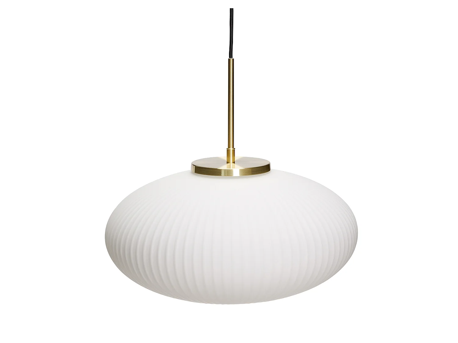 Hübsch Suspension Ellipse Verre Blanc SERENE