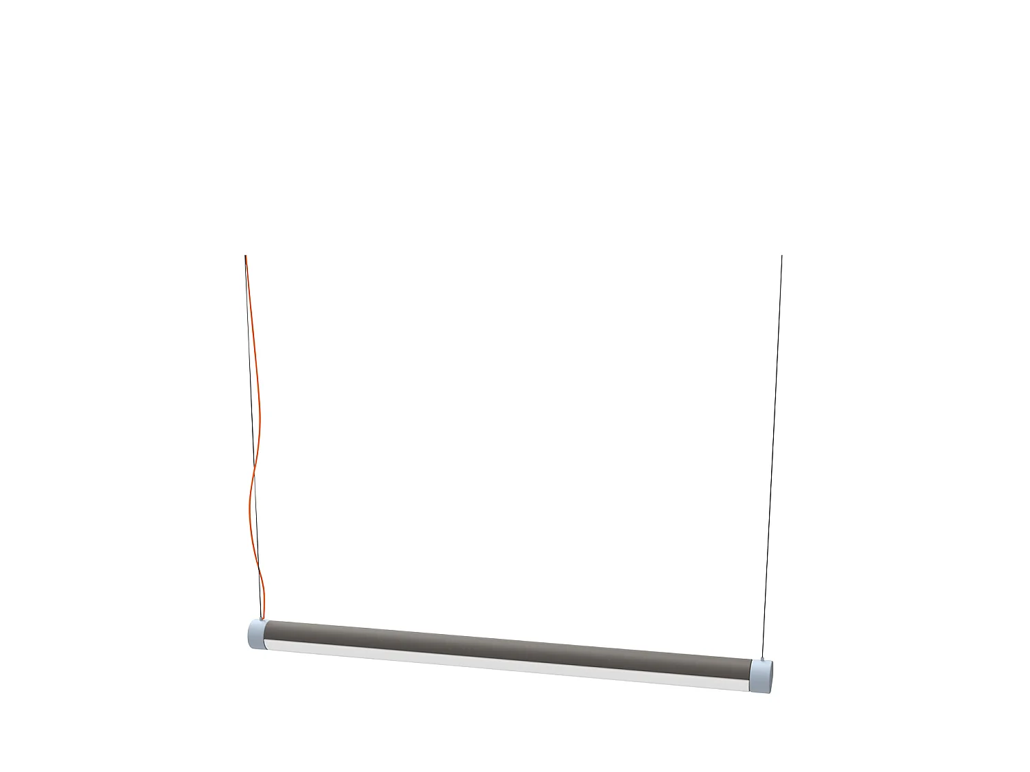 Hübsch Suspension L 85cm Aluminium Marron/bleu/orange INTERPLAY