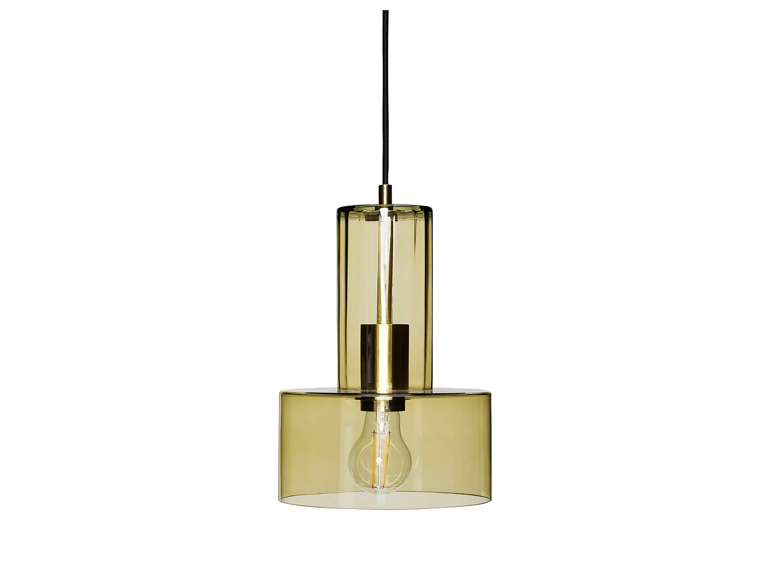Hübsch Suspension Verre Olive RIPPLe