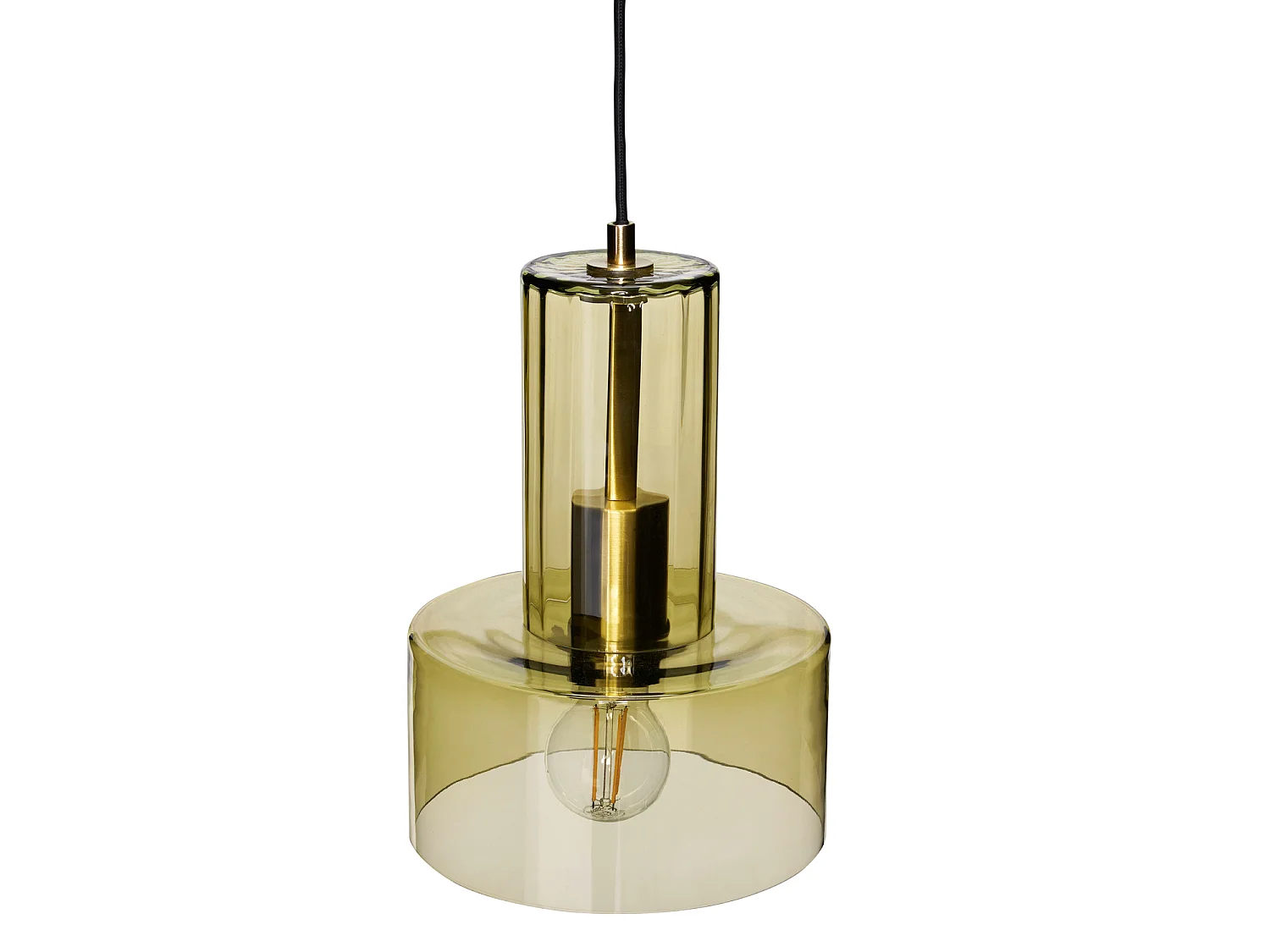 Hübsch Suspension Verre Olive RIPPLe