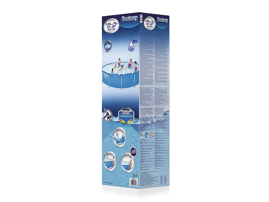 Swimmingpool Steel Pro Rahmen 366 x 76 cm