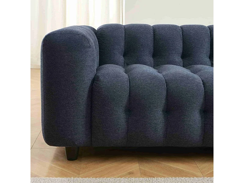 Canapé 3 places en tissu bleu TOBI