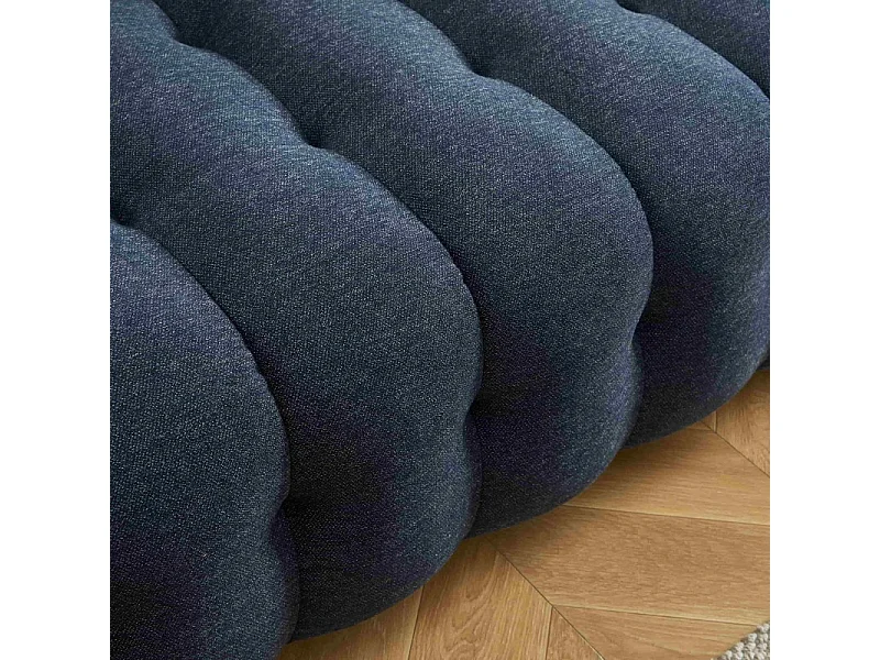 Canapé 3 places en tissu bleu TOBI