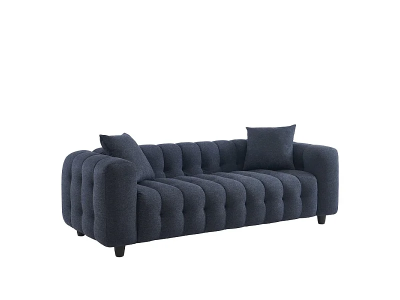 Canapé 3 places en tissu bleu TOBI