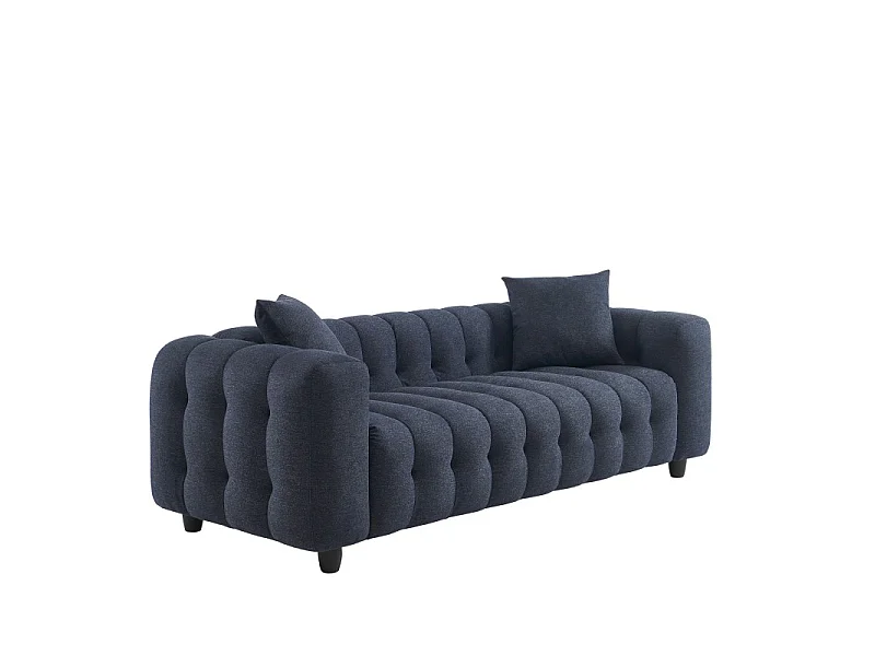 Canapé 3 places en tissu bleu TOBI