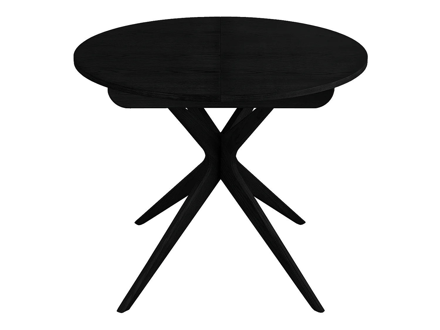 Table à manger ronde extensible 90cm Jubi Noir