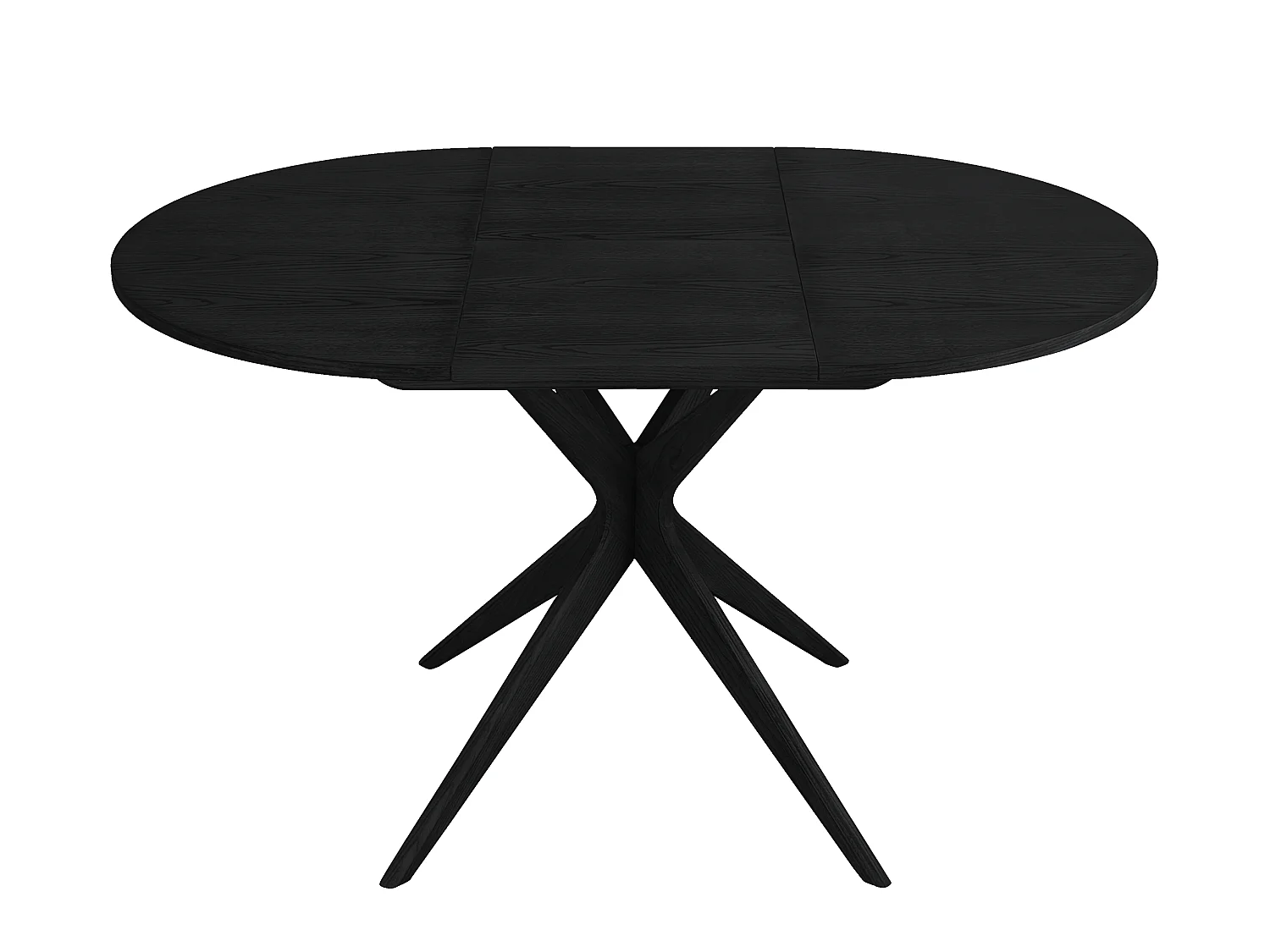 Table à manger ronde extensible 90cm Jubi Noir
