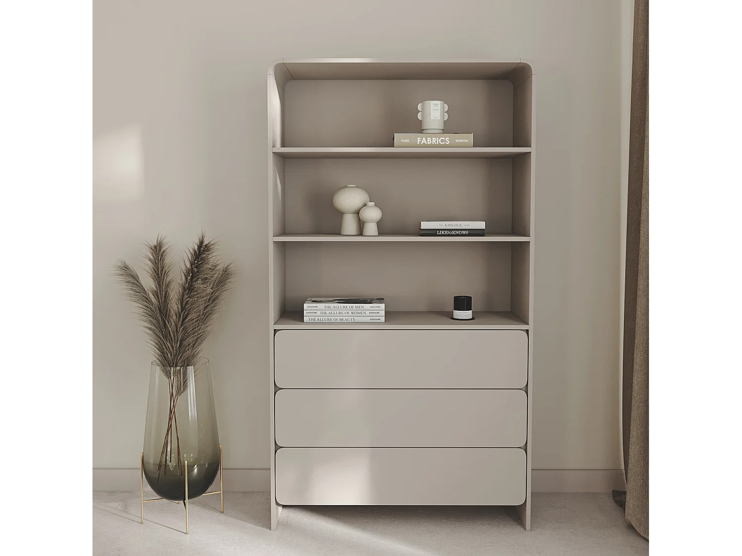 Regal mit 3 schubladig - Kaschmir - 100 cm - LUMMO