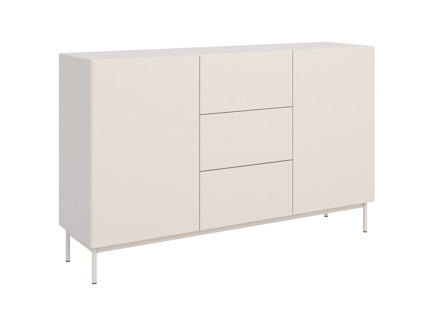Buffet avec 2 portes et 3 tiroirs - 160 cm - cachemire - OLIO