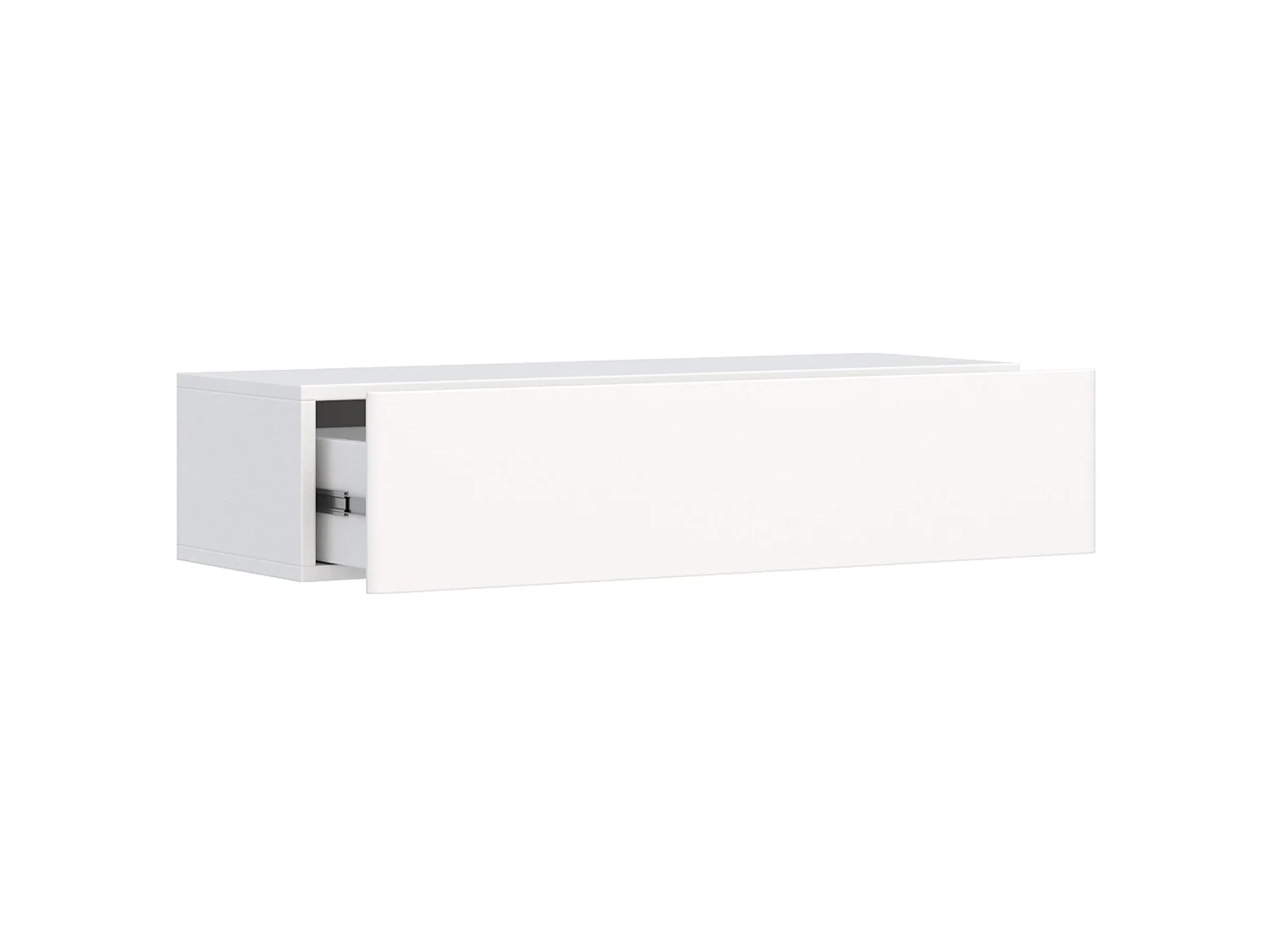 Console suspendue avec 1 tiroir - 90 cm - blanc - OLIO