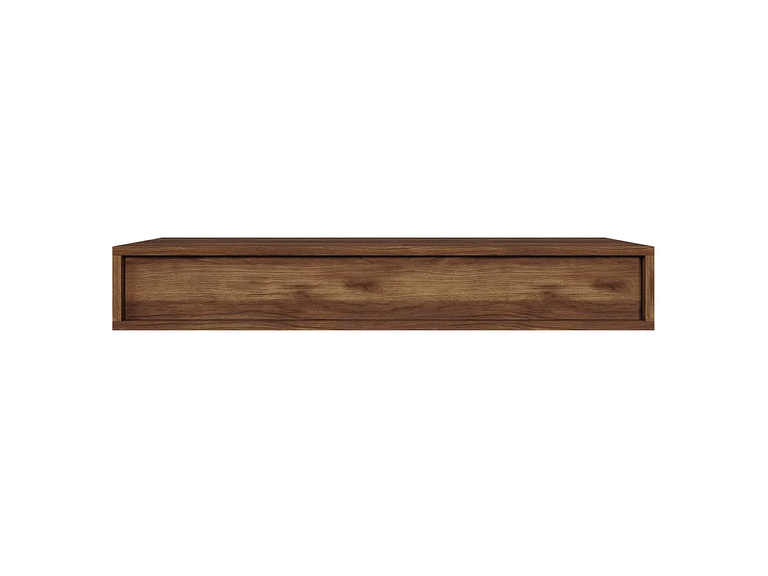 Console suspendue avec 1 tiroir - 90 cm - aspect noyer - SANVA