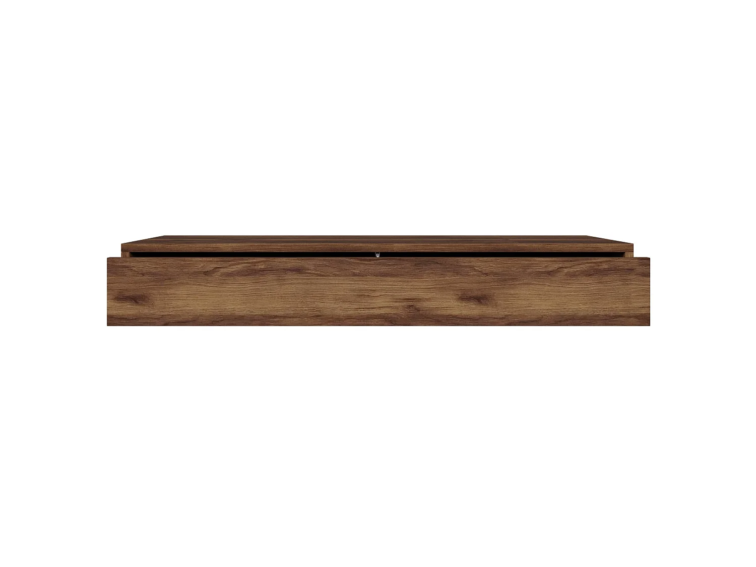 Console suspendue avec 1 tiroir - 90 cm - aspect noyer - SANVA