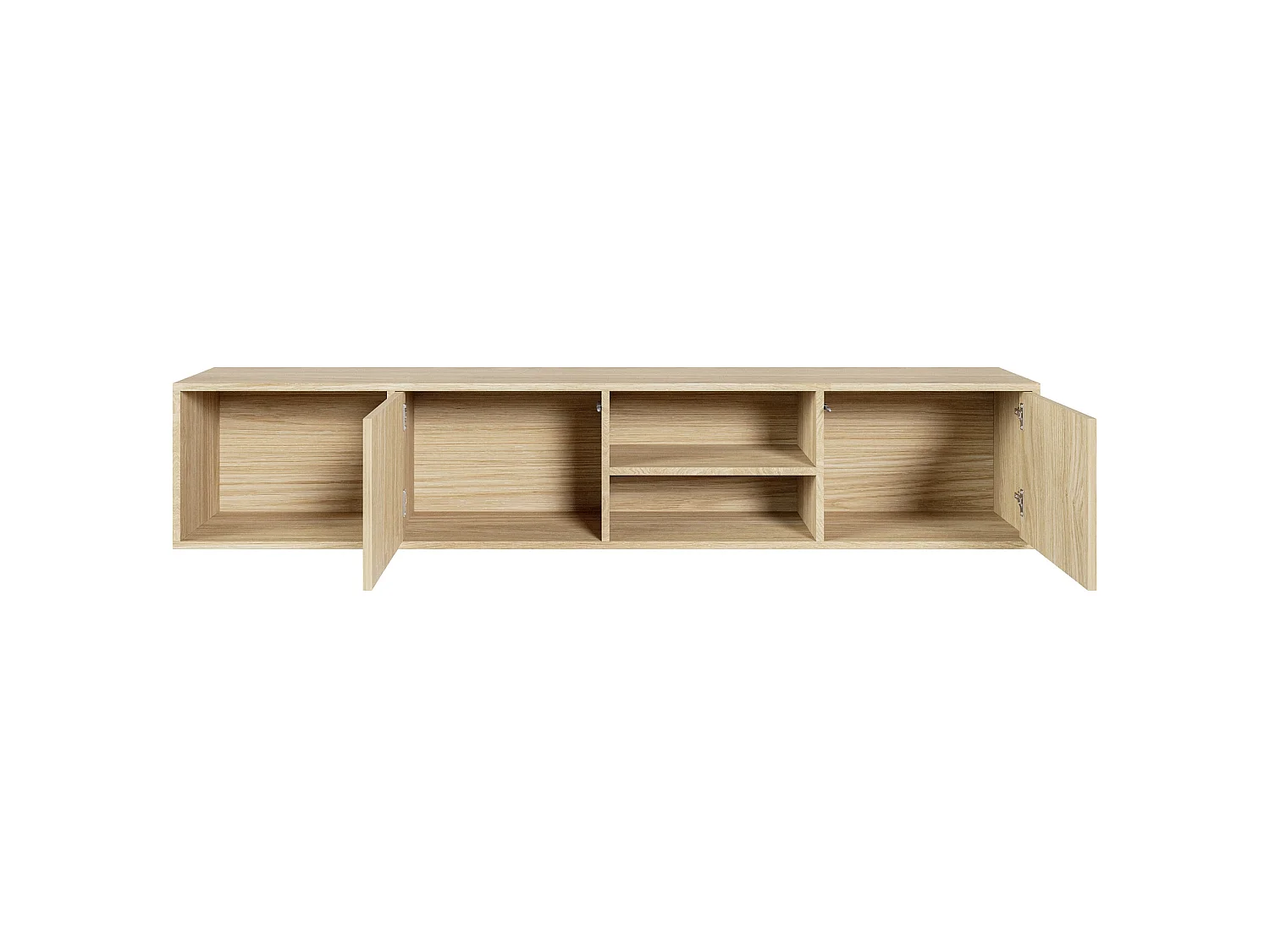 TV-Hängeboard 2-türig - geölte Eiche - 200 cm - Sanva