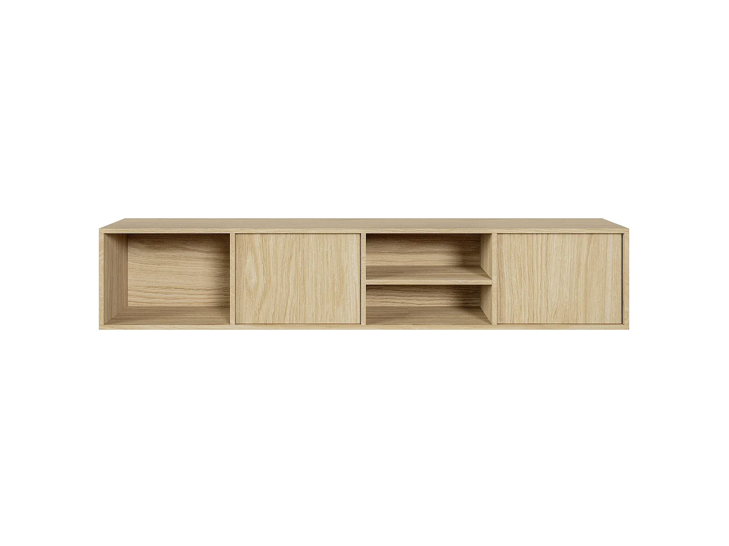 TV-Hängeboard 2-türig - geölte Eiche - 200 cm - Sanva