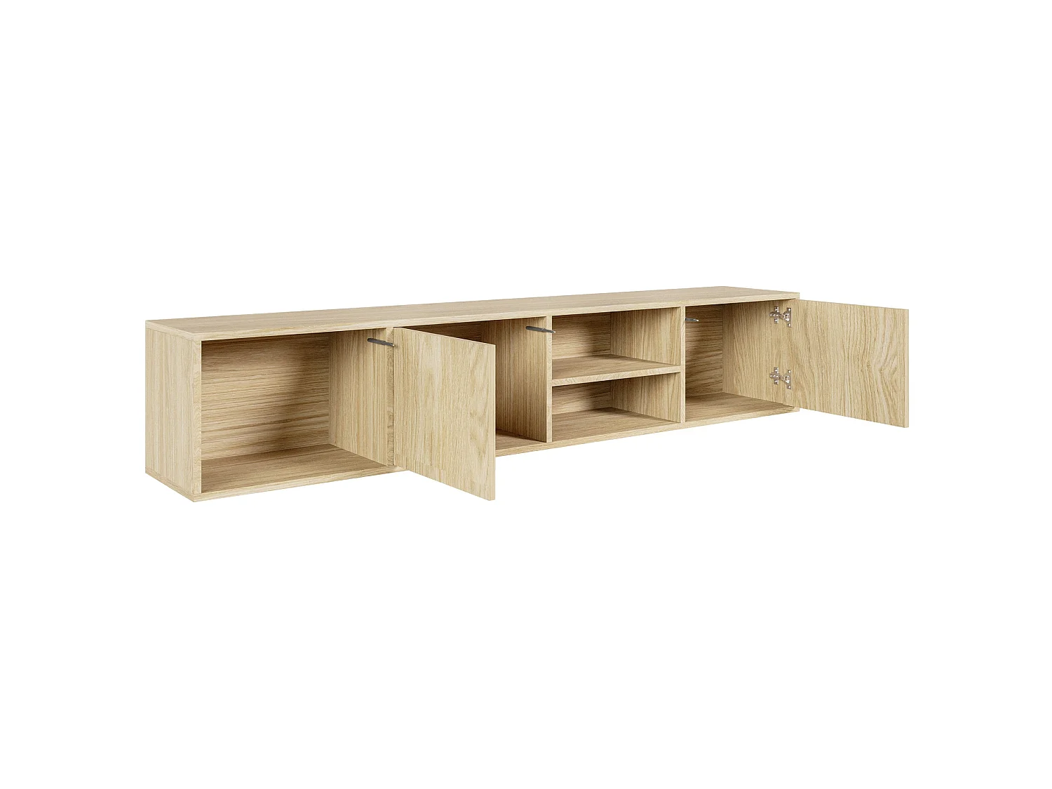 TV-Hängeboard 2-türig - geölte Eiche - 200 cm - Sanva