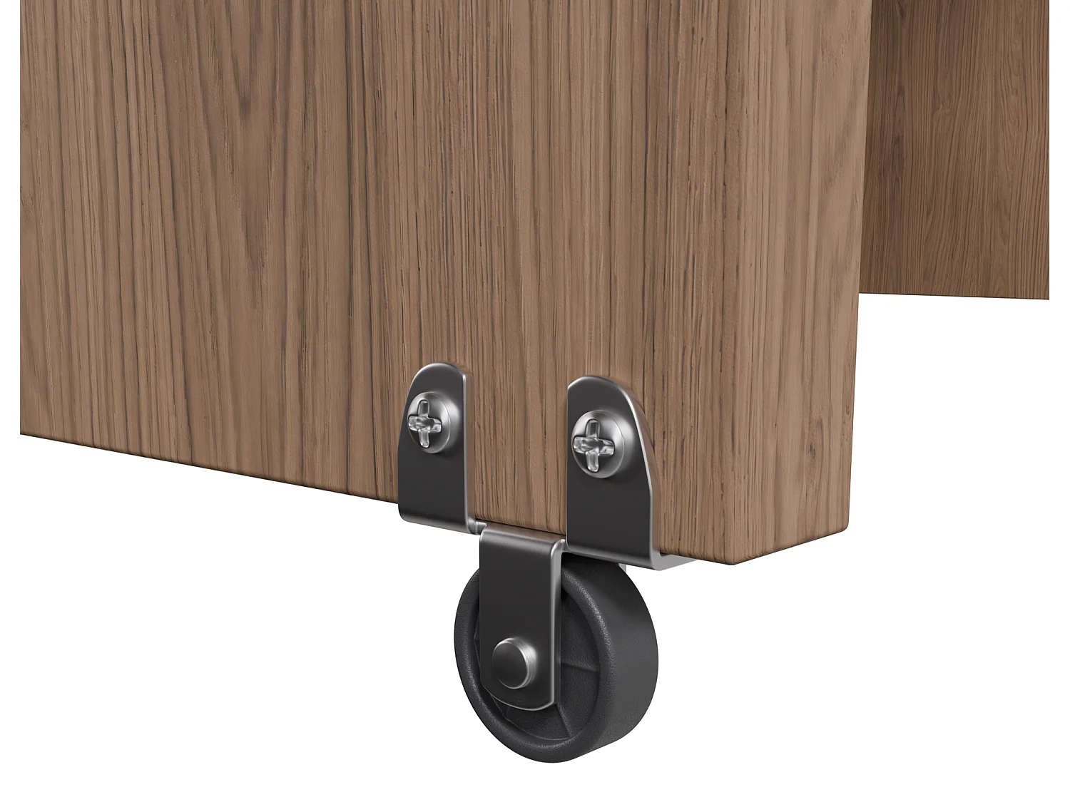 Escritorio extensible con un cajón y ranuras - roble casella marrón - 98 cm - ZOOM