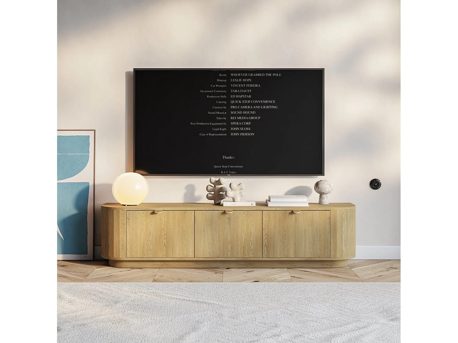 TV-Lowboard stehend 3-türig - 175 cm - CORU