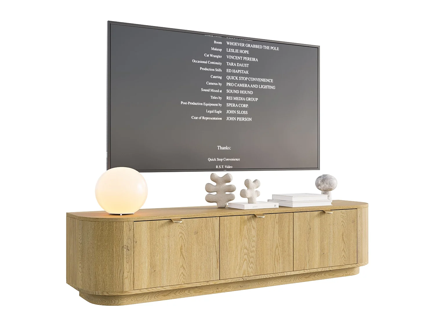 TV-Lowboard stehend 3-türig - 175 cm - CORU