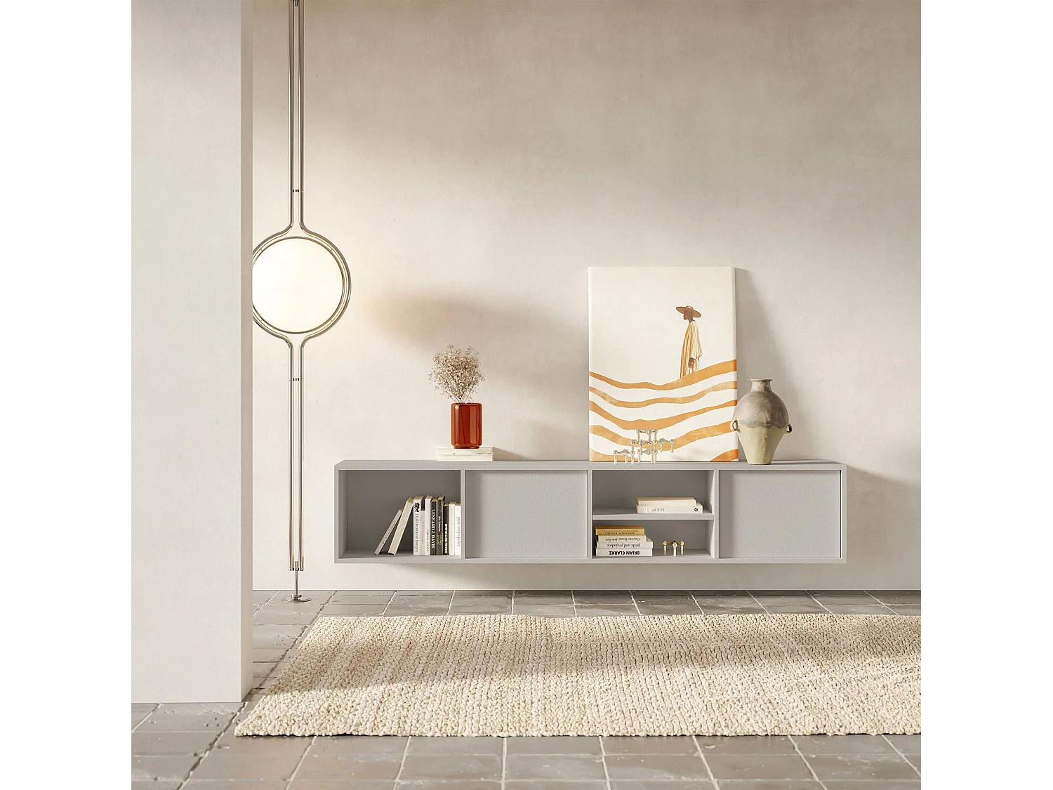 TV-Hängeboard 2-türig - Kaschmir - 200 cm - Sanva