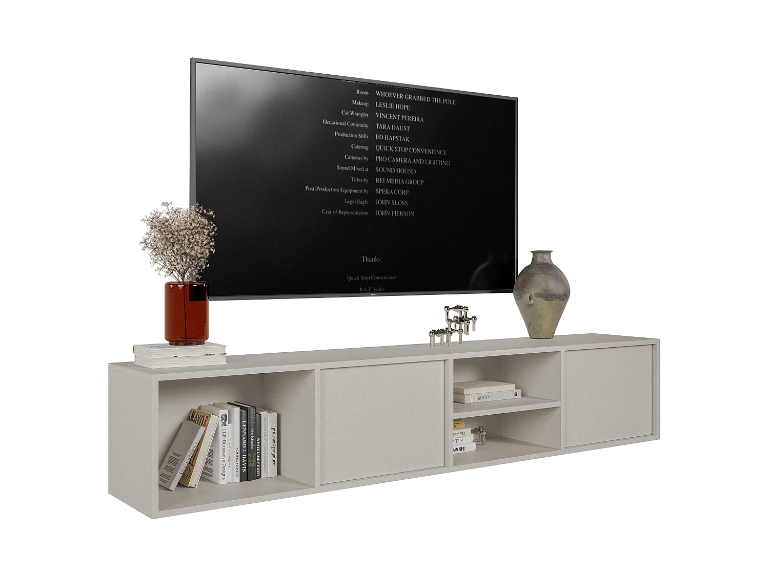 TV-Hängeboard 2-türig - Kaschmir - 200 cm - Sanva