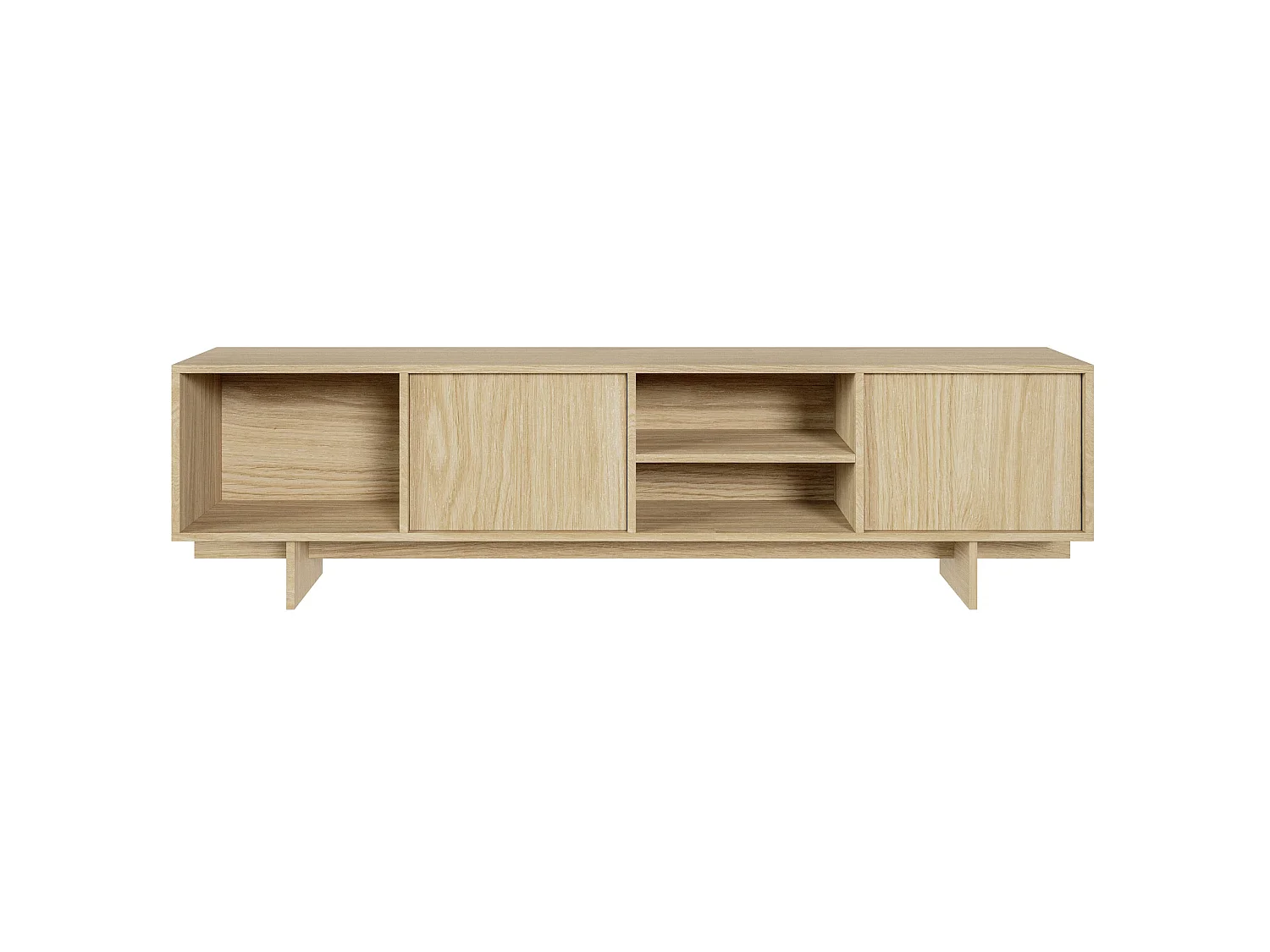 TV-Lowboard 2-türig - geölte Eiche - 200 cm - Sanva
