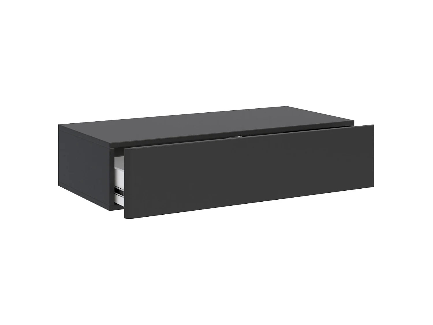 Wandkonsole mit Schublade - Schwarz - 90 cm - OLIO