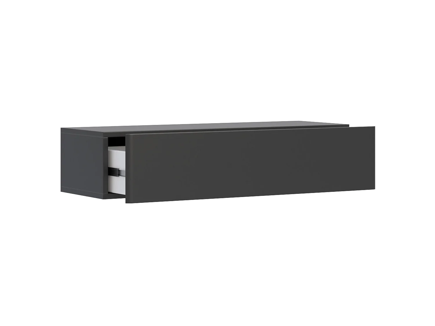 Console suspendue avec 1 tiroir - 90 cm - noir - OLIO