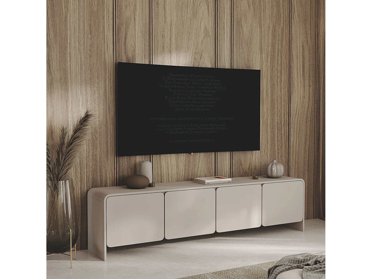 TV-Lowboard 4-türig - Kaschmir - 207 cm - LUMMO