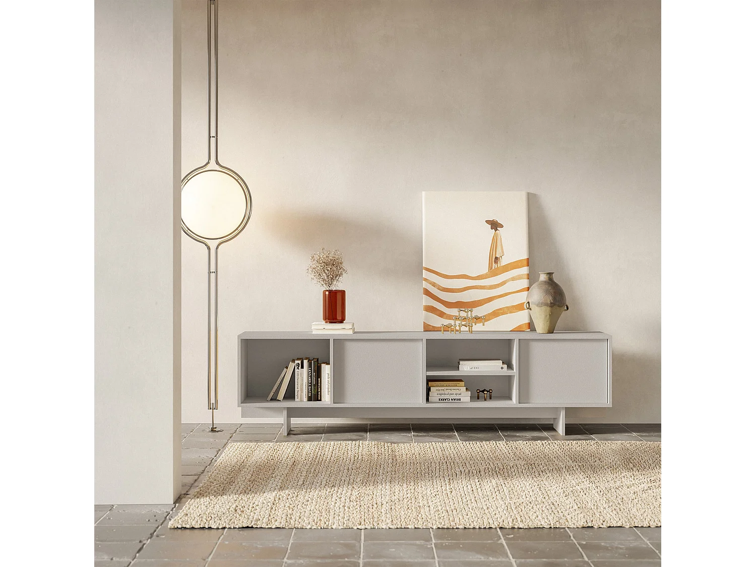 TV-Lowboard 2-türig - Kaschmir - 200 cm - Sanva