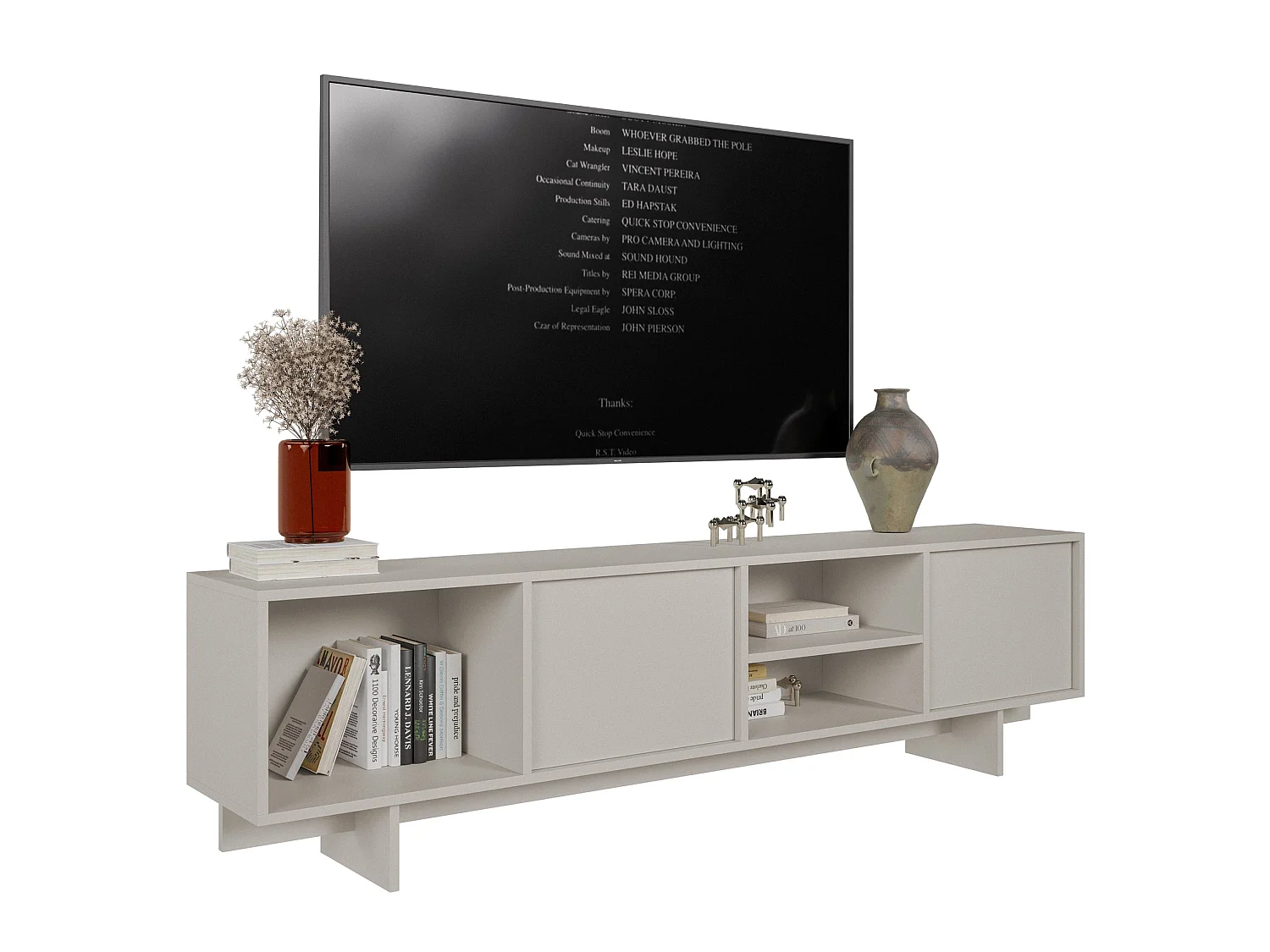 TV-Lowboard 2-türig - Kaschmir - 200 cm - Sanva