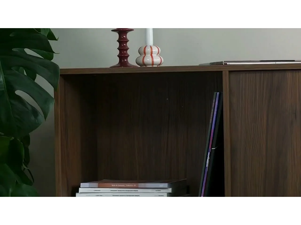 Meuble TV avec 2 portes et 3 niches - 200 cm - cachemire - SANVA