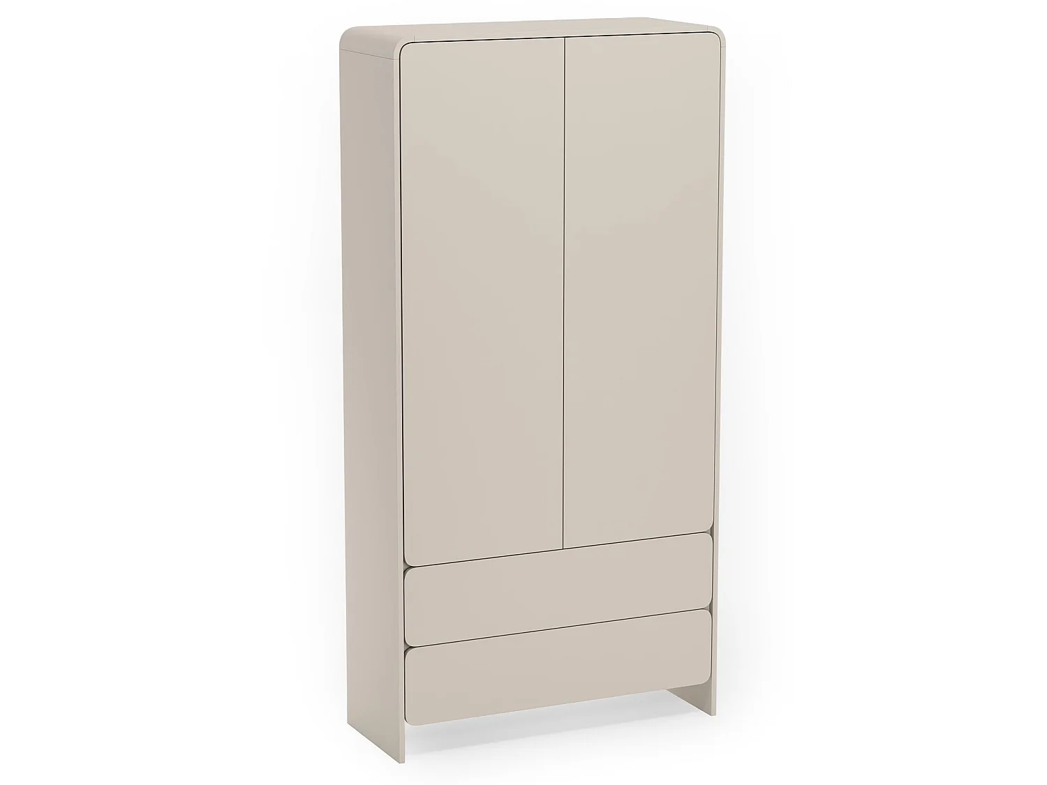 Kledingkast met 2 deuren en 2 lades – kasjmier – 100 cm – LUMMO