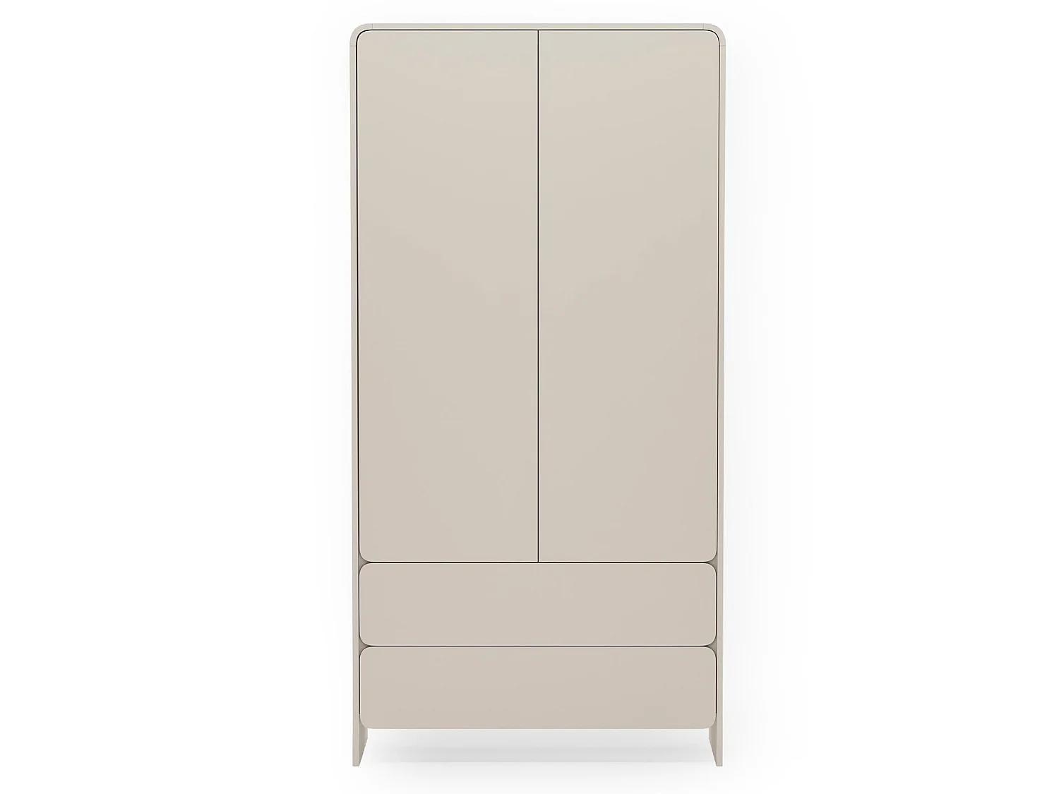 Kledingkast met 2 deuren en 2 lades – kasjmier – 100 cm – LUMMO